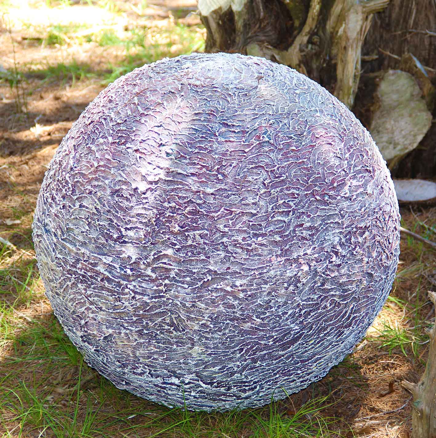 Concrete Balls Made by Local Austin Texas Artist in multidimensional art relief