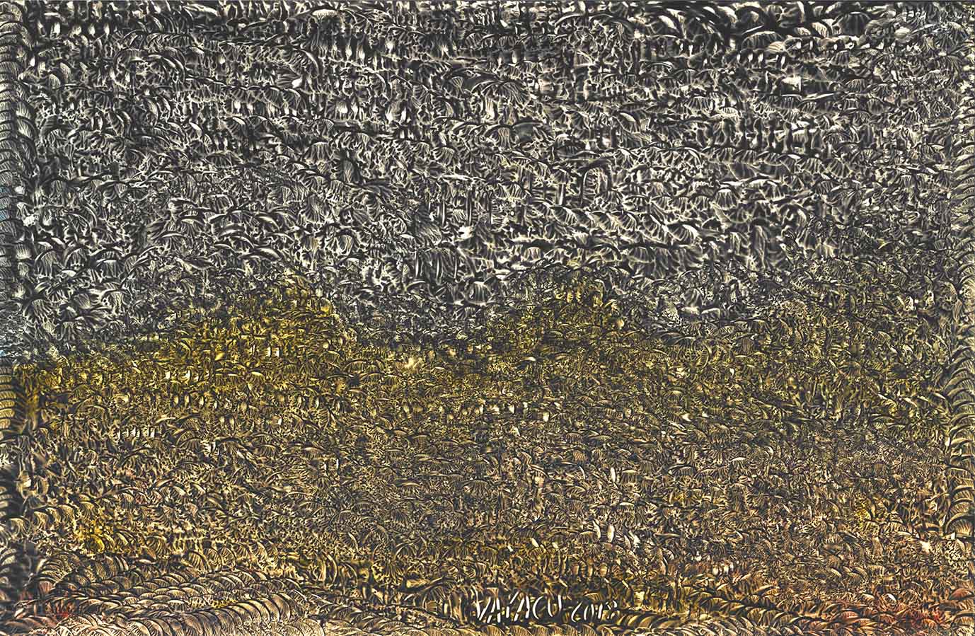 Original painting in multidimensional art by local austin artist